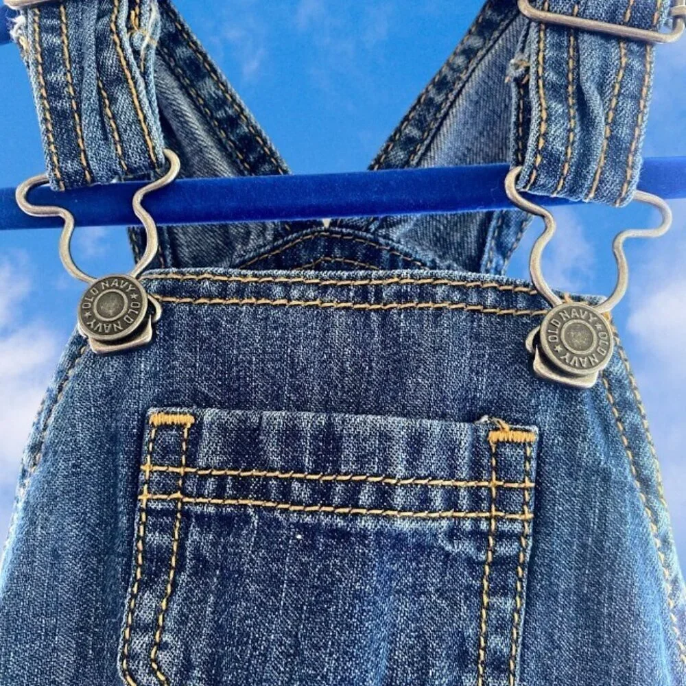 Old Navy Little Boy's Blue Denim Cotton Overalls